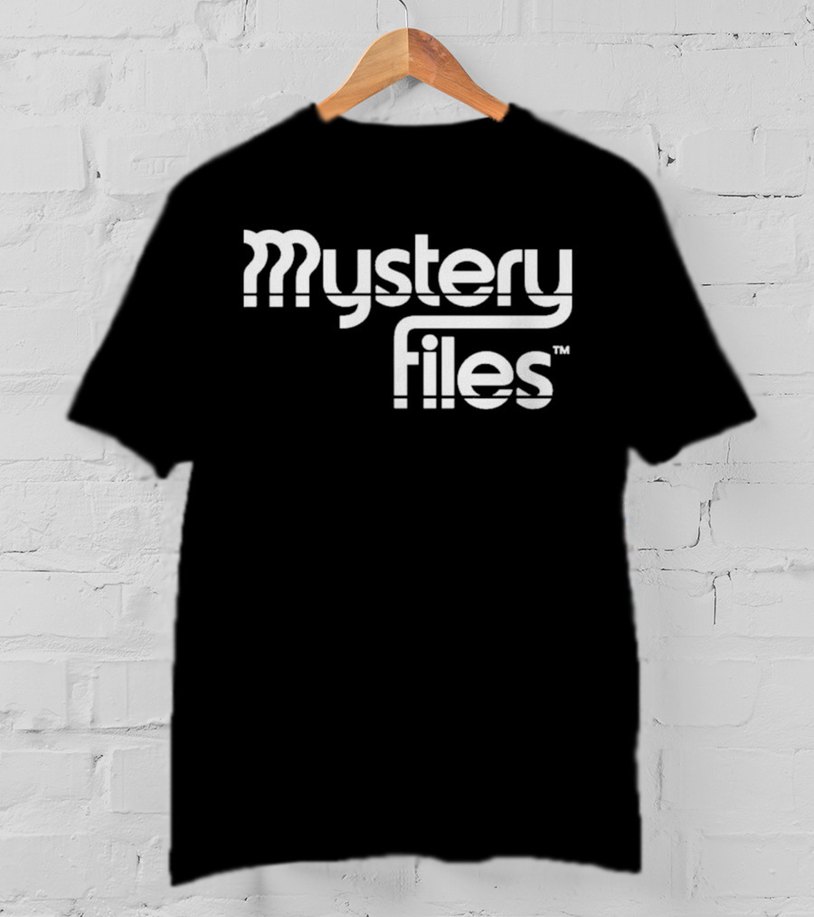 Mystery Files Retro Style Geometric Text T-Shirt
