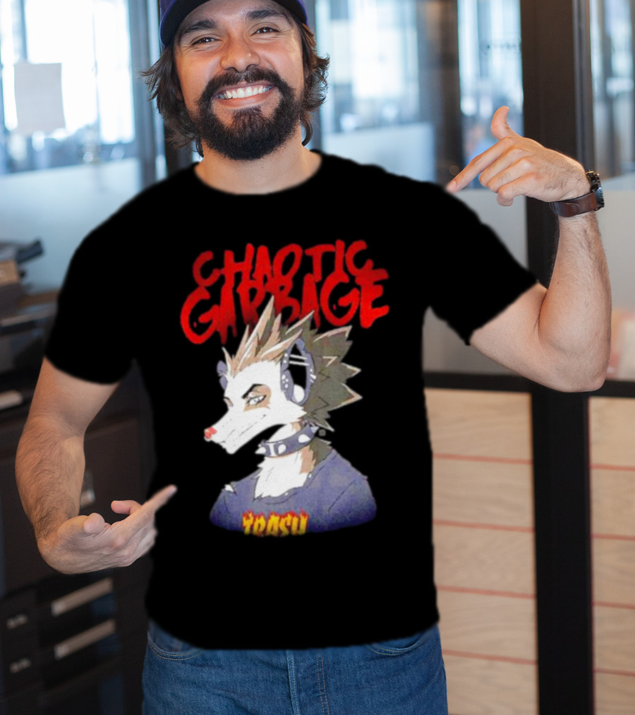 Chaotic Garbage Trash Punk Possum T-Shirt
