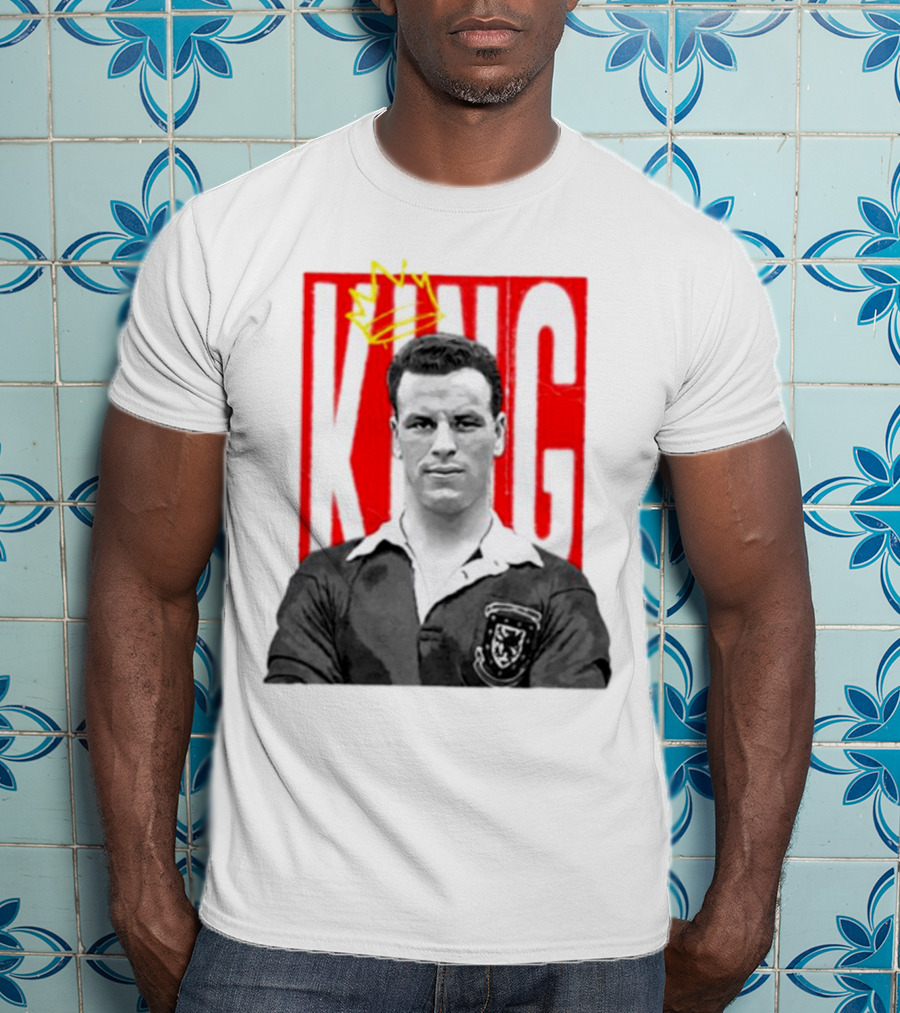 King Charles Soccer Icon With Red KING Background T-Shirt