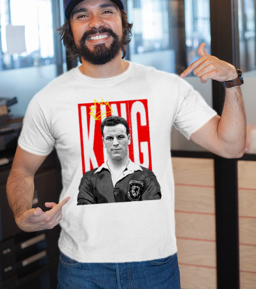 King Charles Soccer Icon With Red KING Background T-Shirt