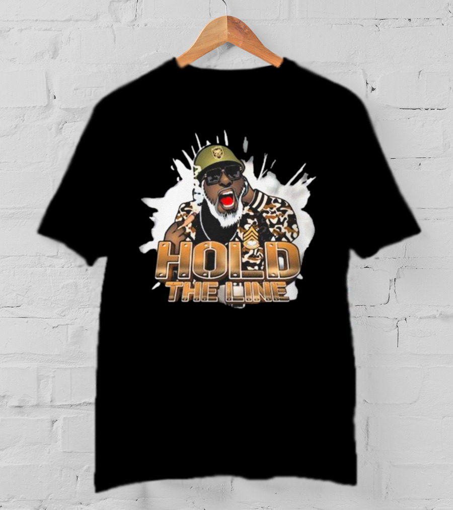 King David Hold The Line Camo Jacket And Sunglasses T-Shirt