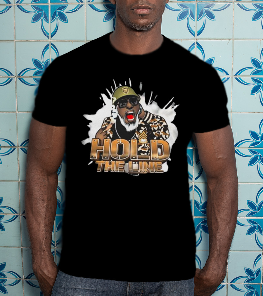 King David Hold The Line Camo Jacket And Sunglasses T-Shirt