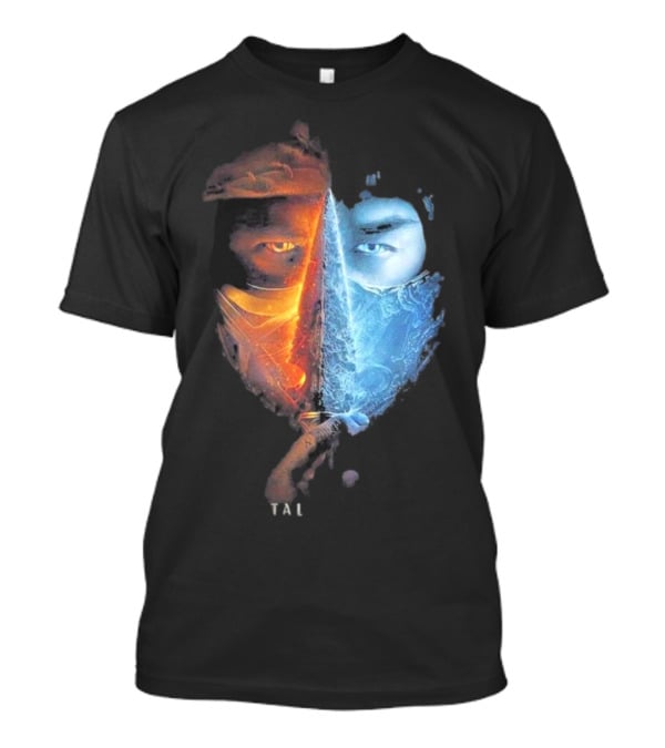 Mortal Kombat Scorpion Sub-Zero TAL Split Face T-Shirt