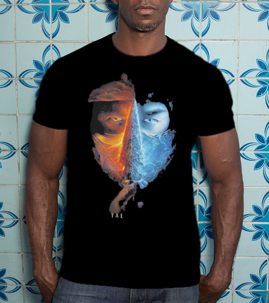 Mortal Kombat Scorpion Sub-Zero TAL Split Face T-Shirt