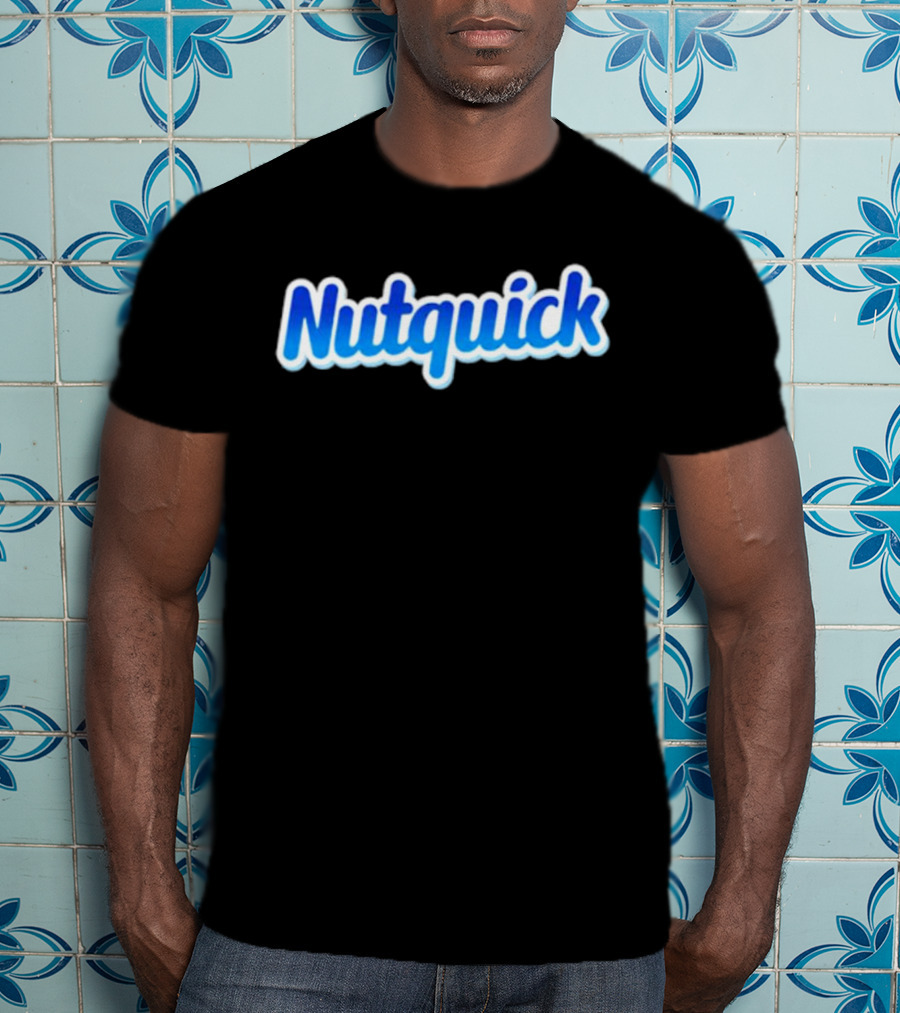 Nutquick Logo Retro Sports Branding T-Shirt