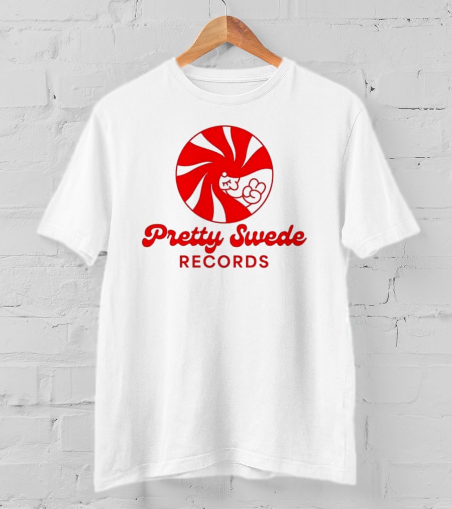 Pretty Swede Records Red Swirl And Hand T-Shirt