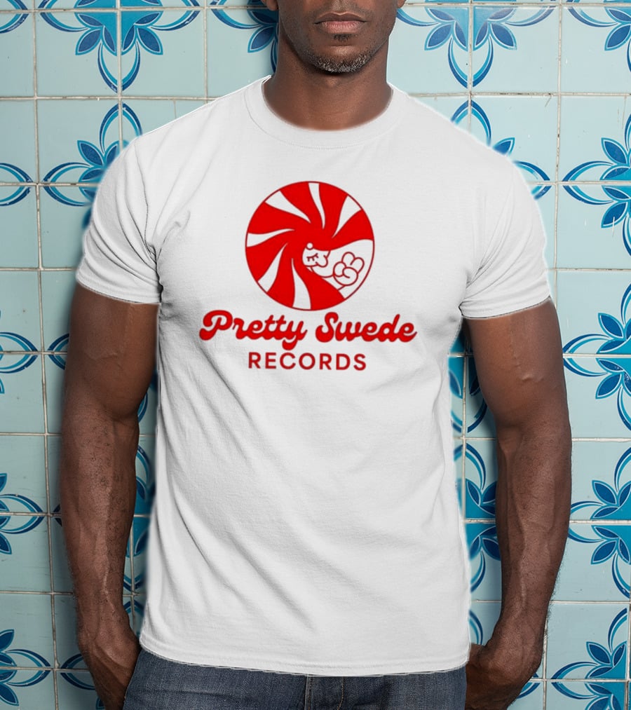 Pretty Swede Records Red Swirl And Hand T-Shirt
