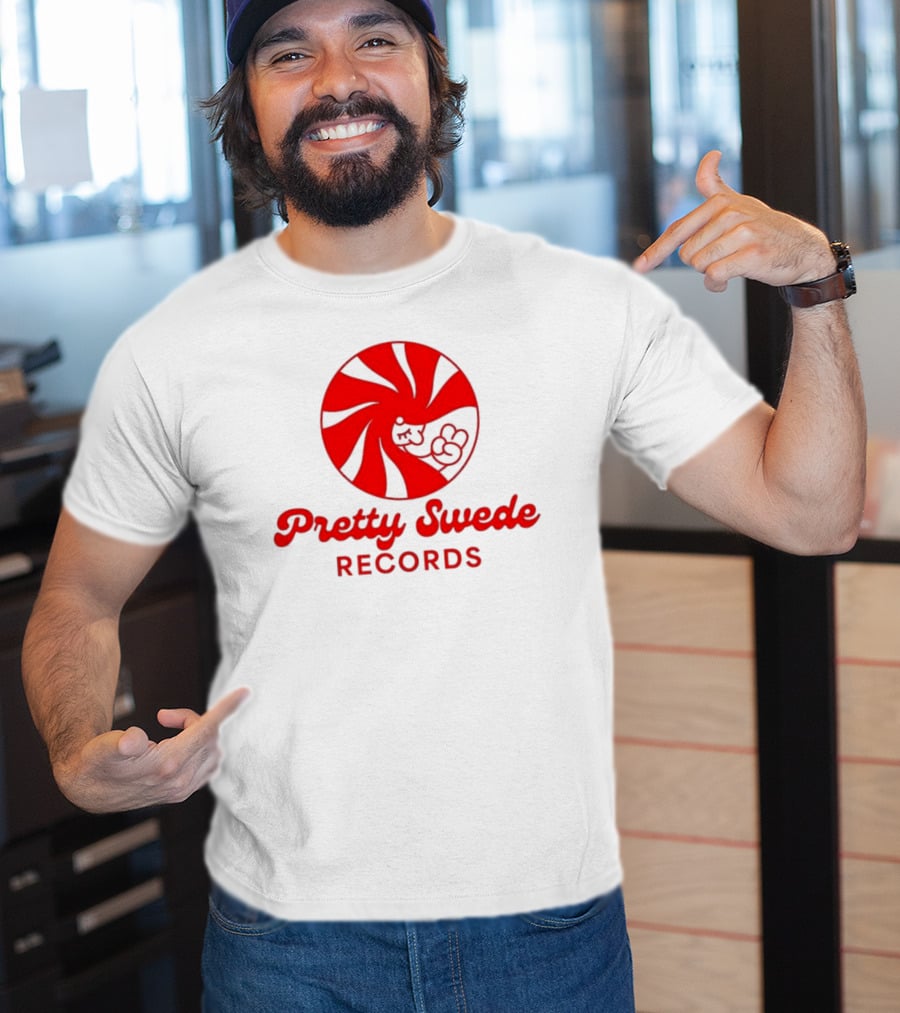Pretty Swede Records Red Swirl And Hand T-Shirt