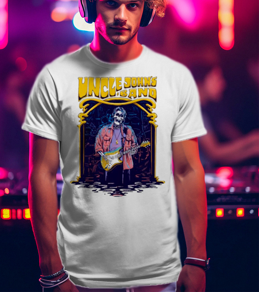 Uncle John's Band Skeleton Guitarist Psychedelic T-Shirt