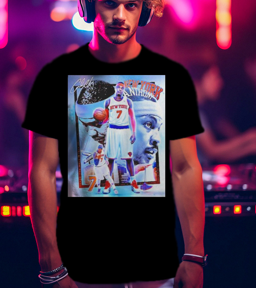 New York 7 Anthony Knicks Basketball T-Shirt