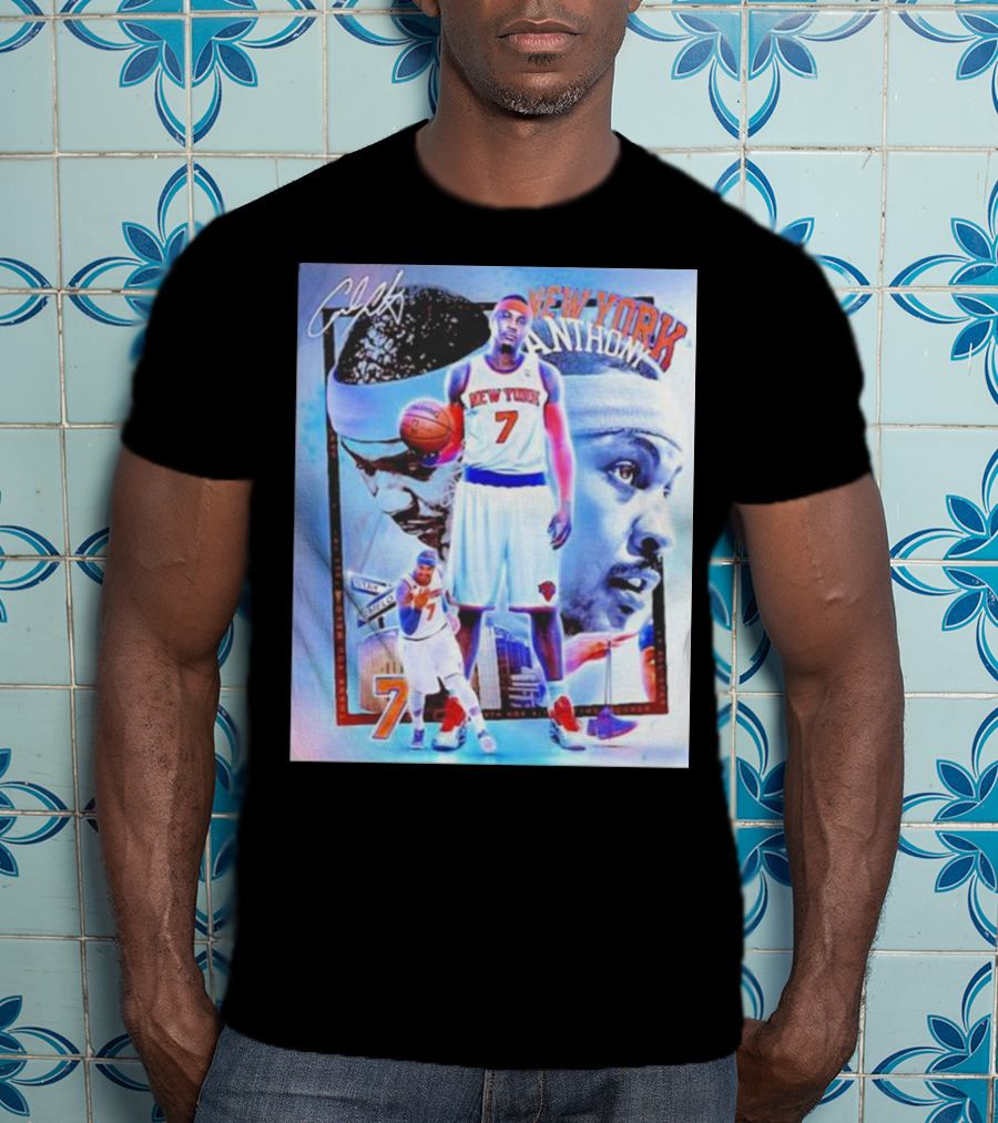New York 7 Anthony Knicks Basketball T-Shirt