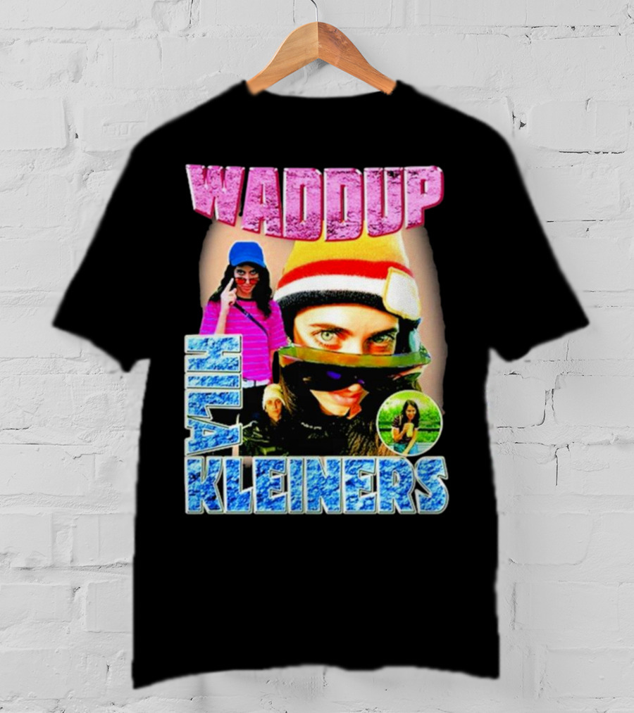 Waddup Hila Kleiners Colorful Ski Mask And Sunglasses Collage T-Shirt