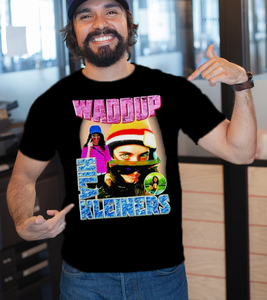 Waddup Hila Kleiners Colorful Ski Mask And Sunglasses Collage T-Shirt