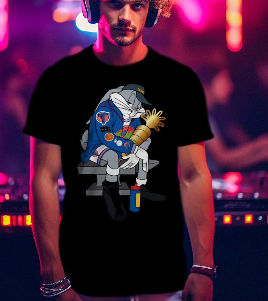 House Of Highlights Shop Bugs World Champ NBA Cartoon Boombox Trophy T-Shirt