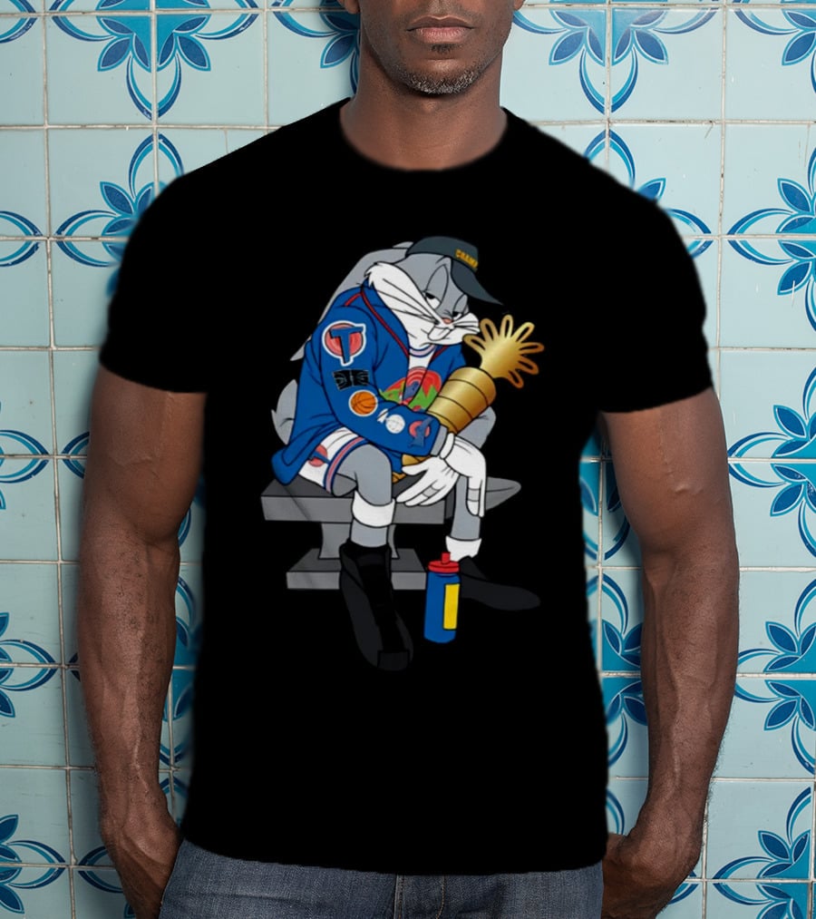 House Of Highlights Shop Bugs World Champ NBA Cartoon Boombox Trophy T-Shirt