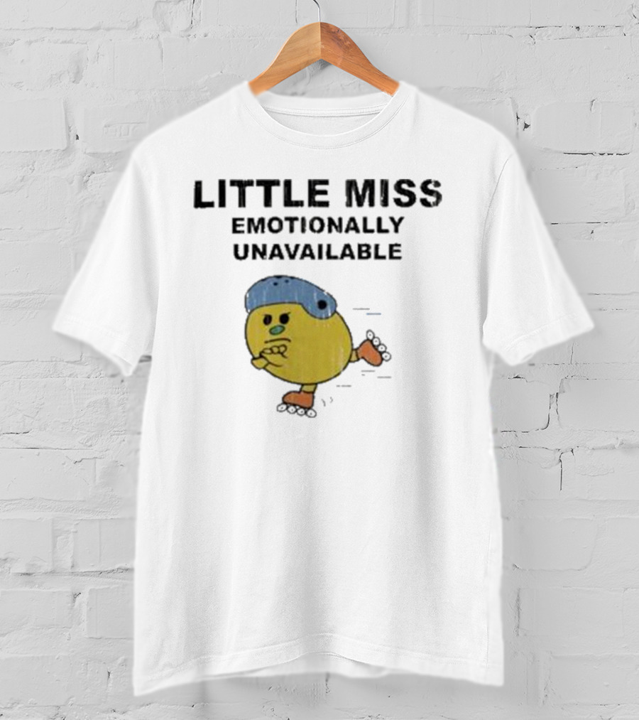 Little Miss Emotionally Unavailable Roller Skating Character T-Shirt