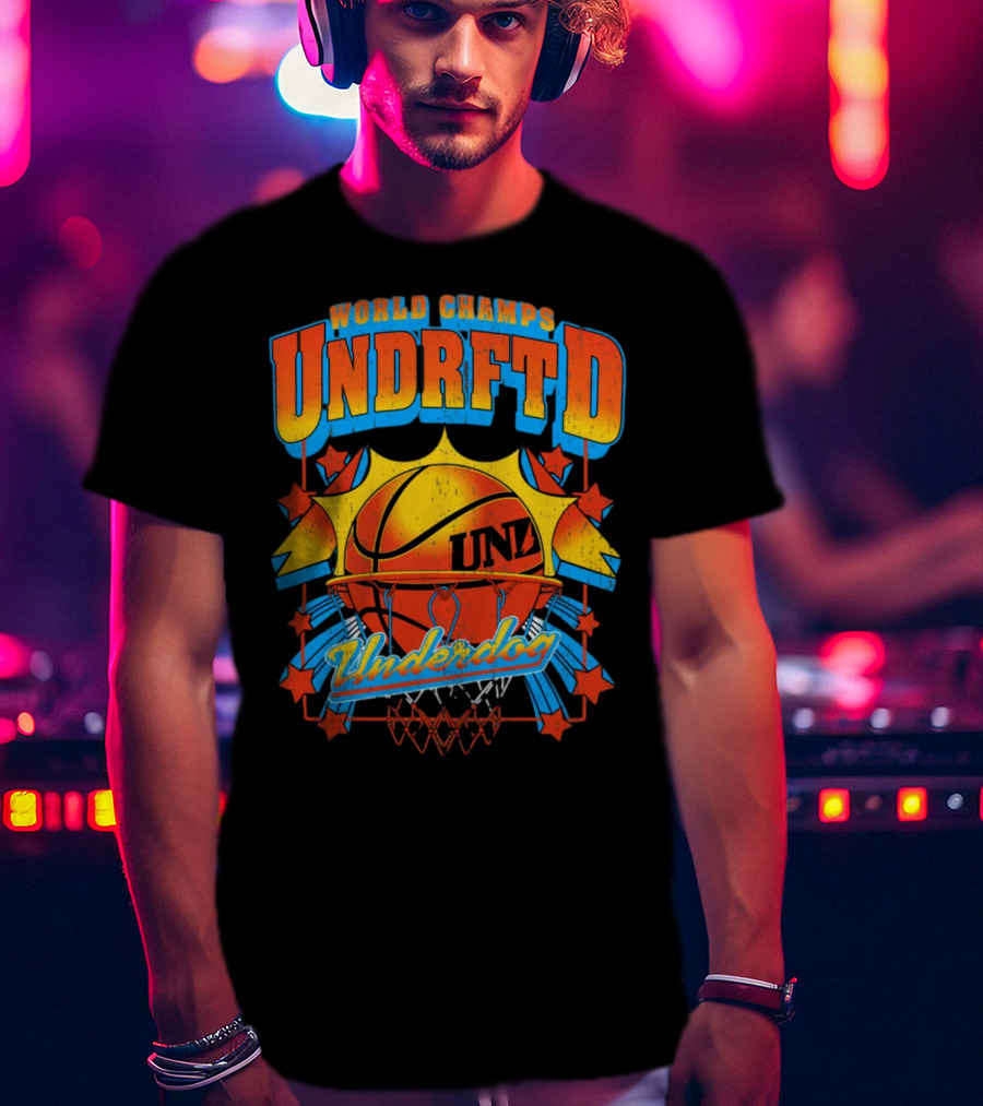 World Champs UNDRFTD Underdog Basketball Stars T-Shirt