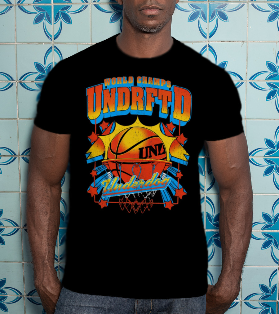 World Champs UNDRFTD Underdog Basketball Stars T-Shirt