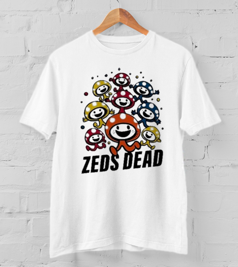 Zeds Dead Vibrant Colorful Characters With Smiling Faces T-Shirt