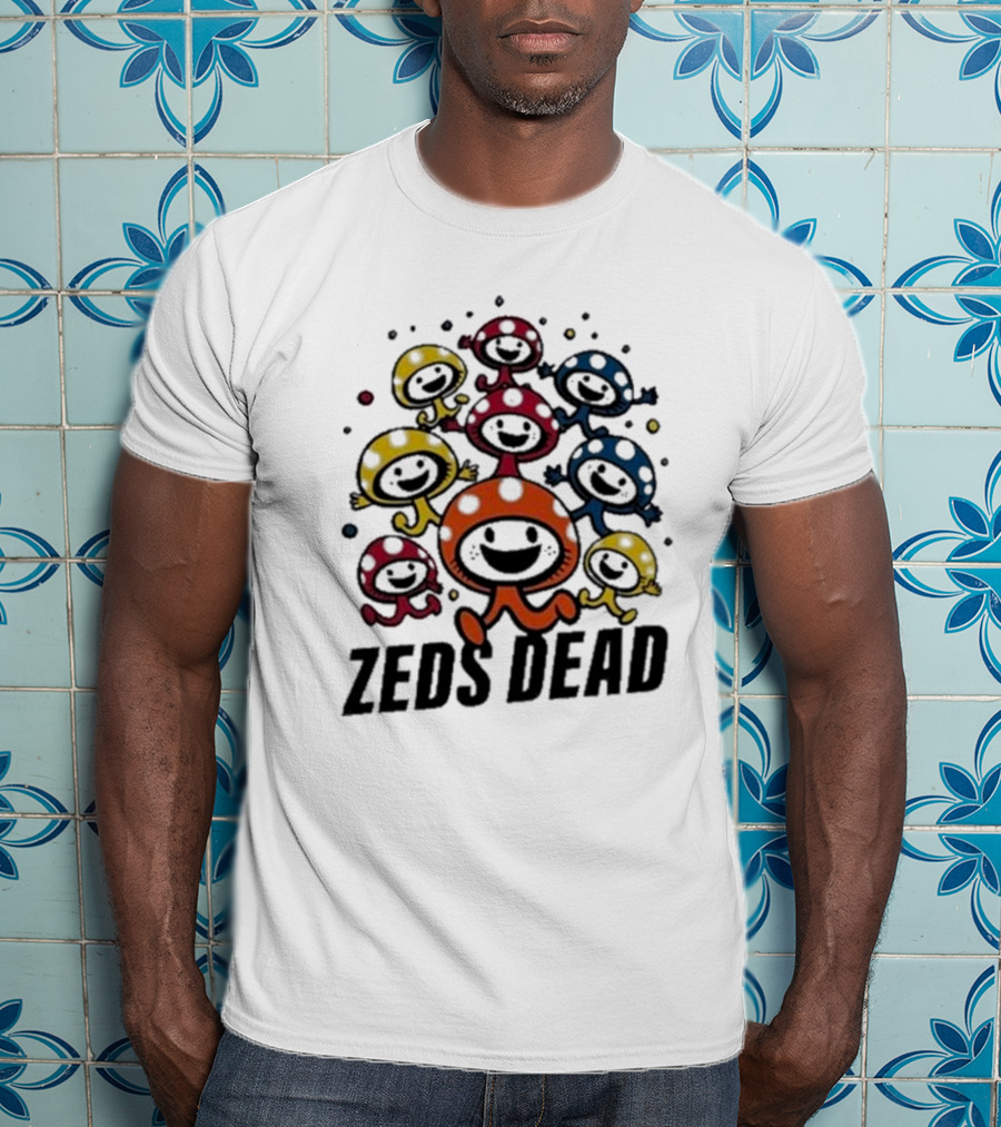 Zeds Dead Vibrant Colorful Characters With Smiling Faces T-Shirt