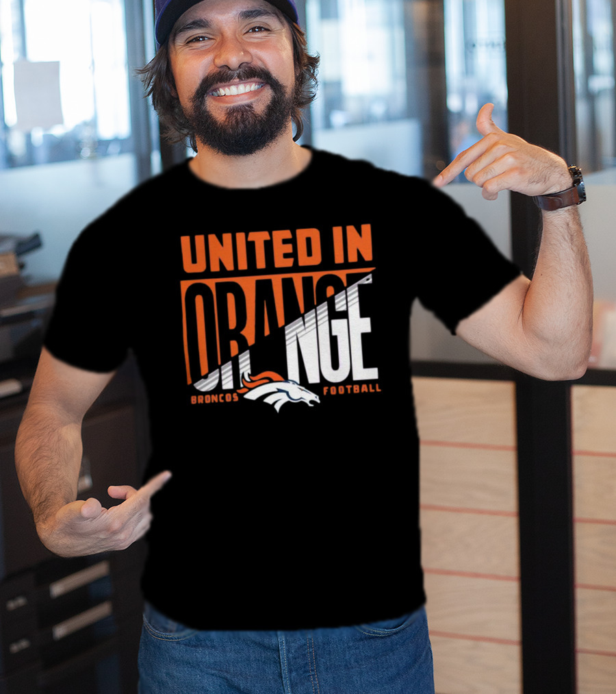 Denver Broncos United In Orange Football Hometown Collection Sweep T-Shirt