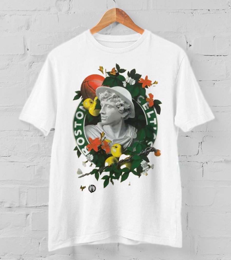 Kathy Ager White Boston Celtics Identify Artist Series T-Shirt