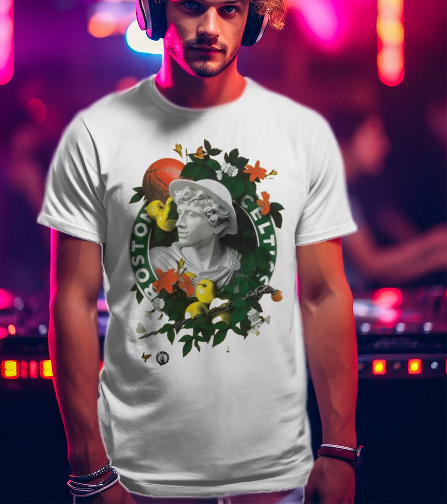 Kathy Ager White Boston Celtics Identify Artist Series T-Shirt