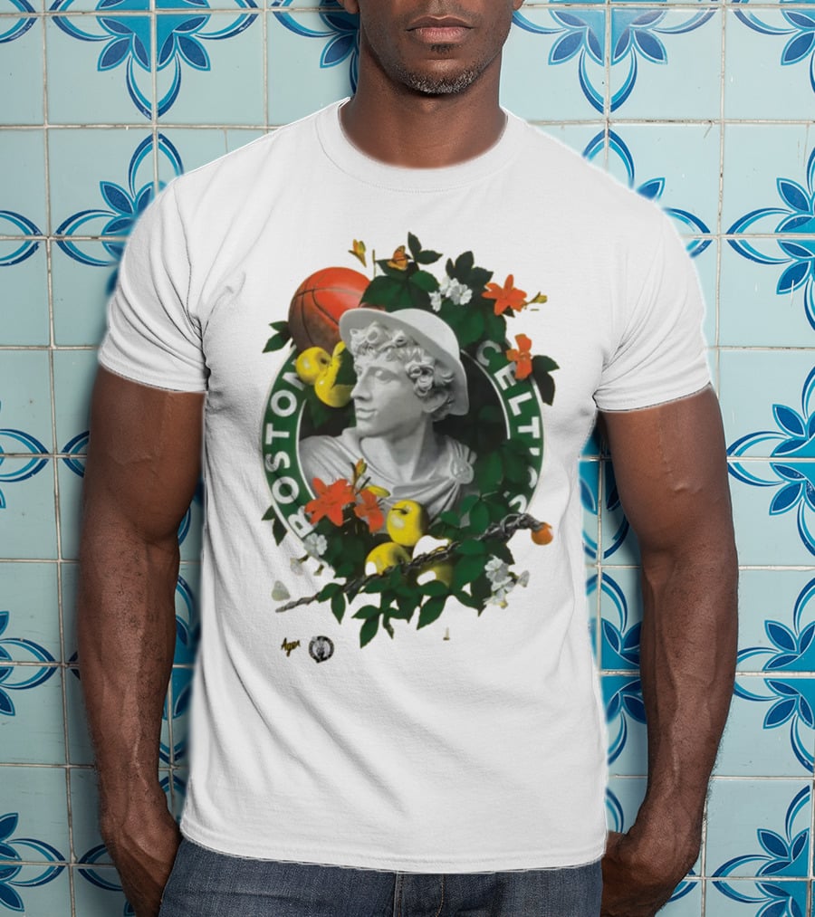 Kathy Ager White Boston Celtics Identify Artist Series T-Shirt