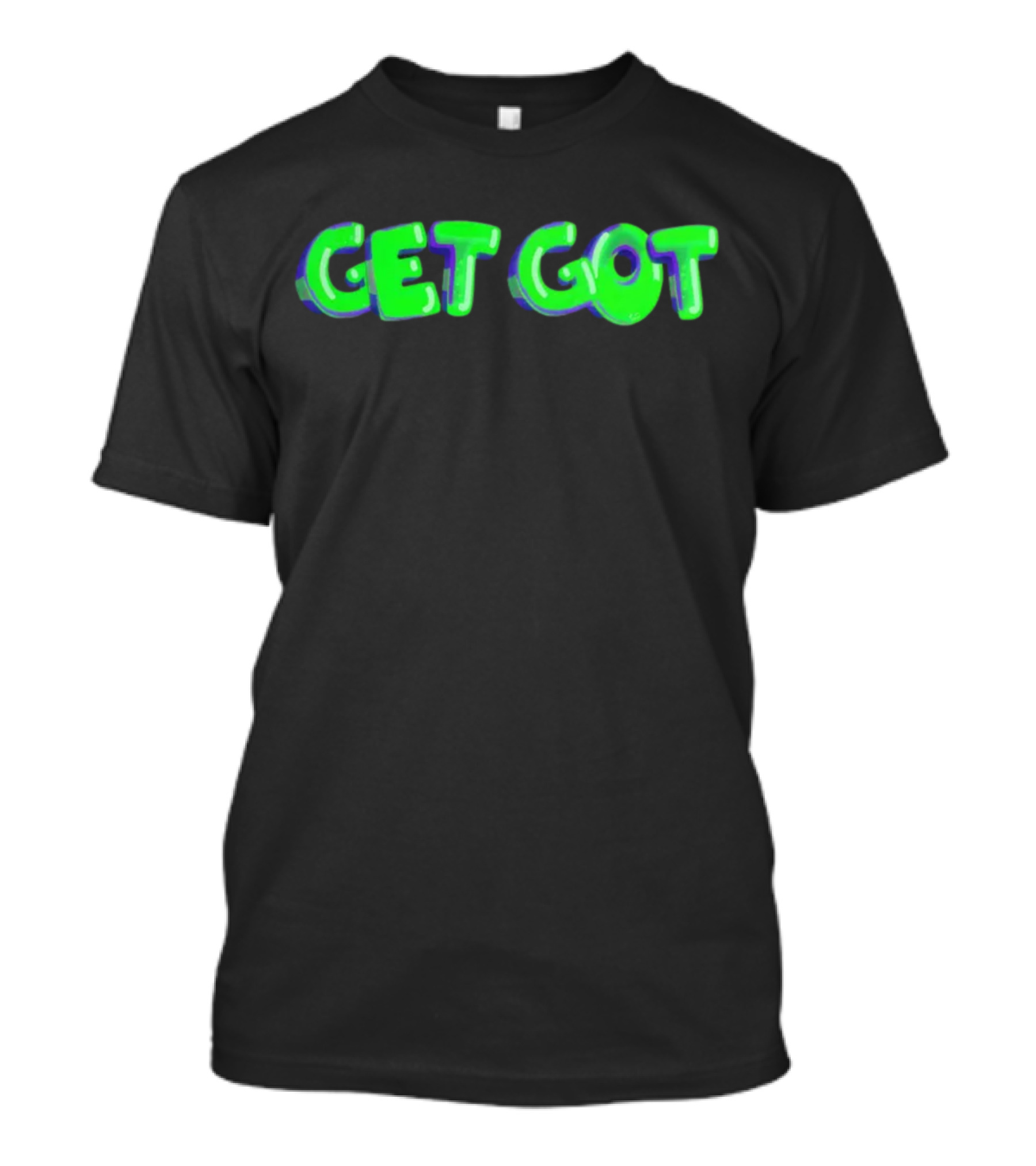 Airrack Merch Get Got Neon Green Text T-Shirt