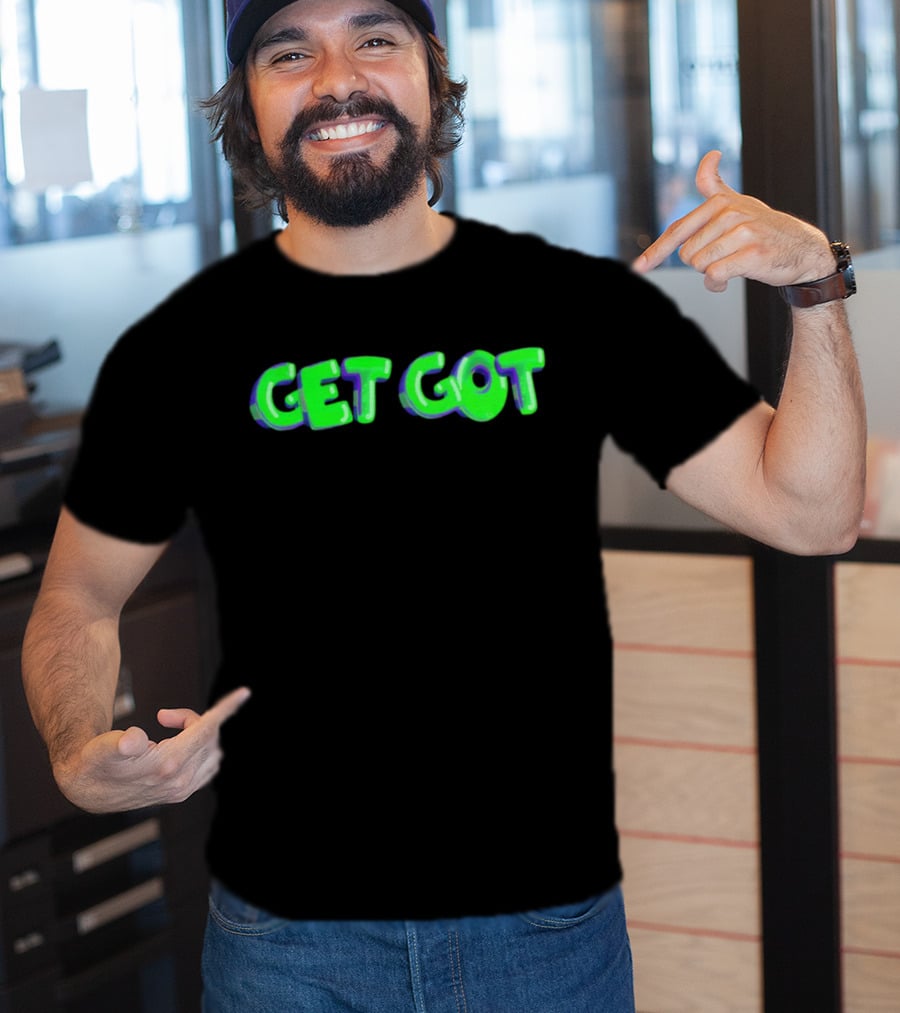Airrack Merch Get Got Neon Green Text T-Shirt