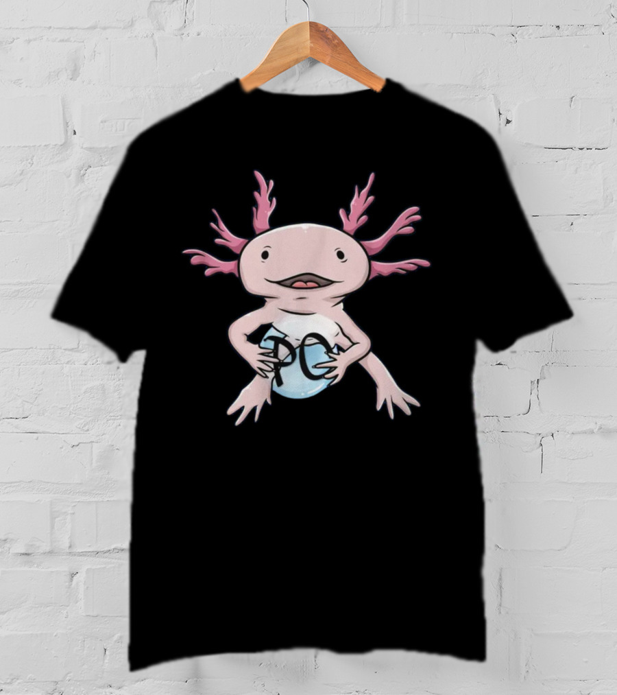Paul Cuffaro Axolotl Holding PC Sphere T-Shirt