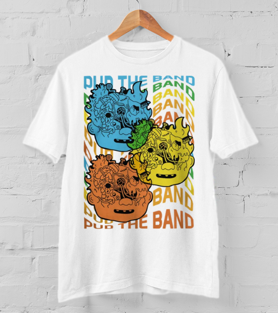 Pup The Band Headburster Technicolor Art Face Trio T-Shirt