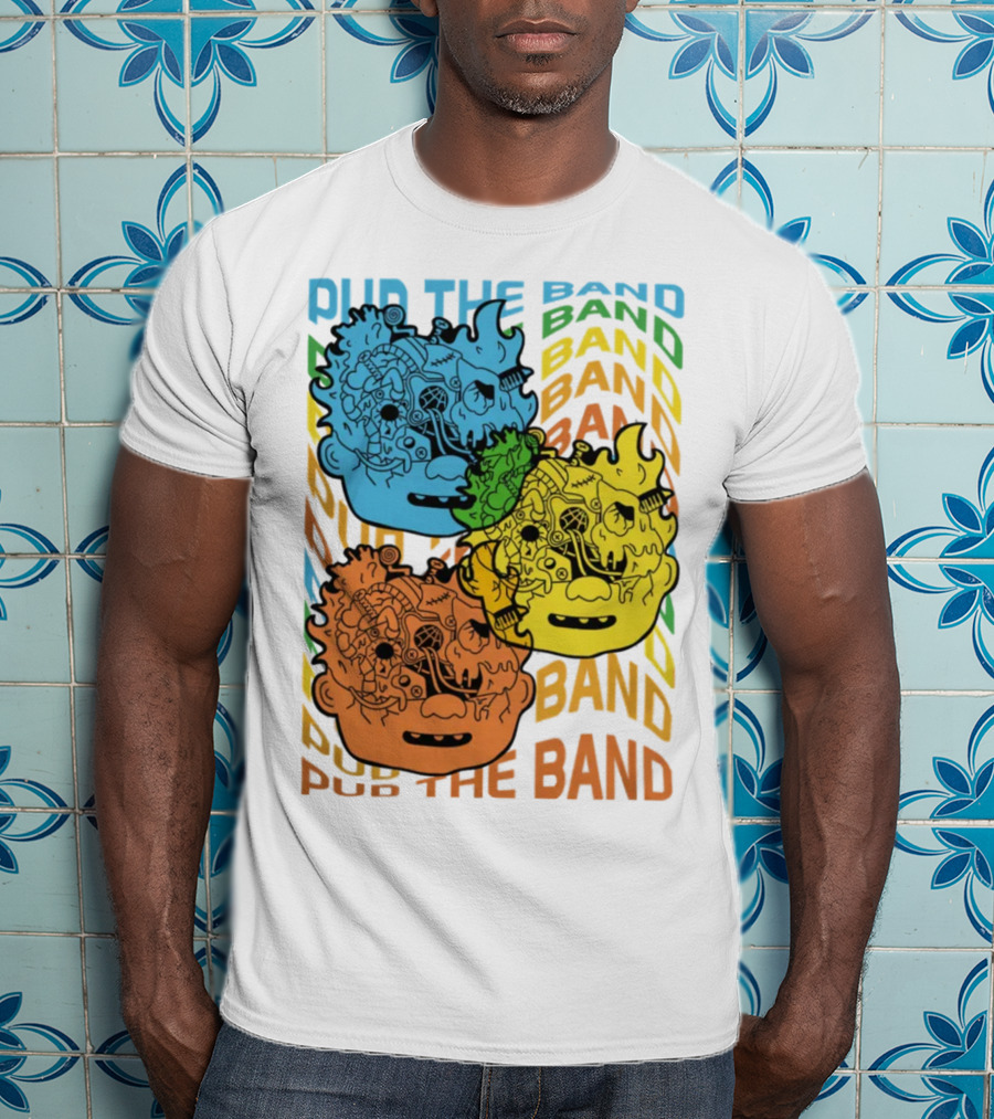 Pup The Band Headburster Technicolor Art Face Trio T-Shirt