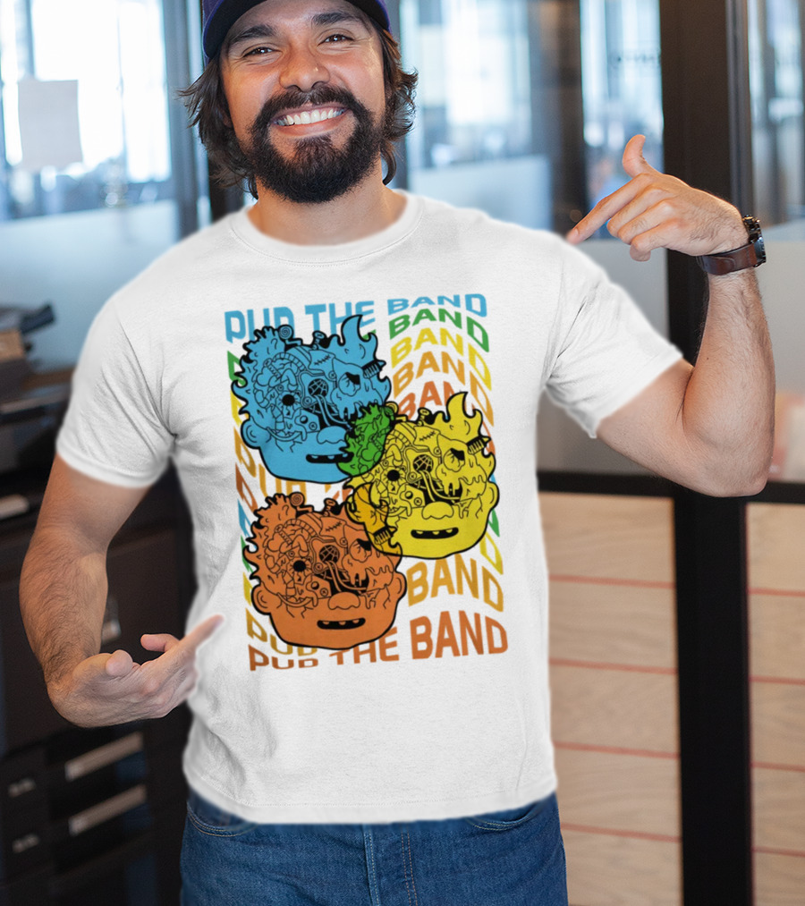 Pup The Band Headburster Technicolor Art Face Trio T-Shirt