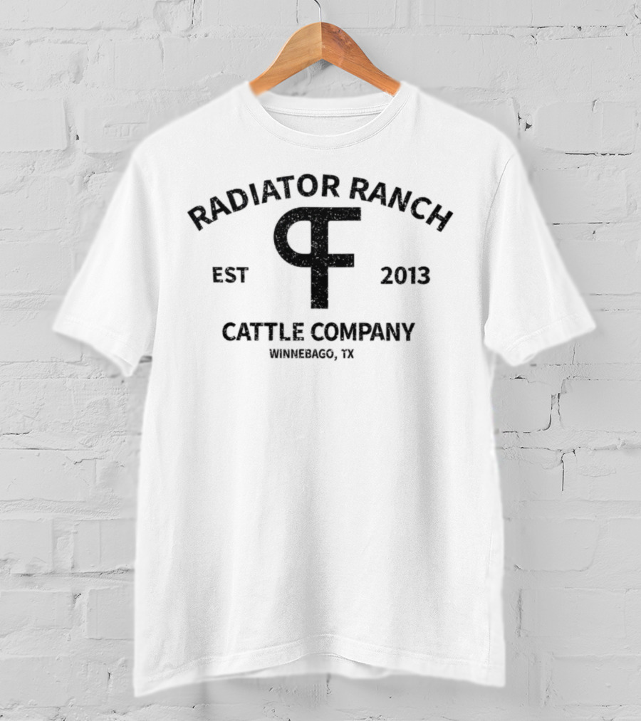Radiator Ranch PF Brand Cattle Company Est 2013 Winnebago TX T-Shirt
