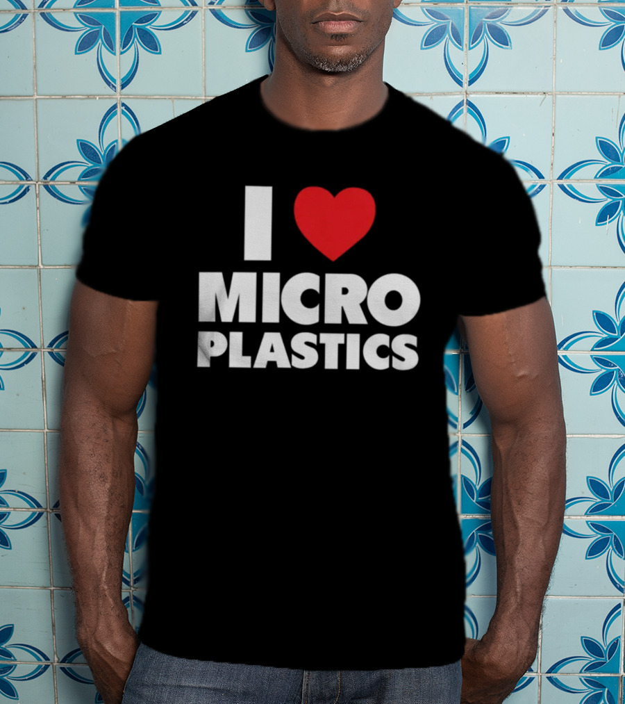 Shitheadsteve I Heart Microplastics Black T-Shirt