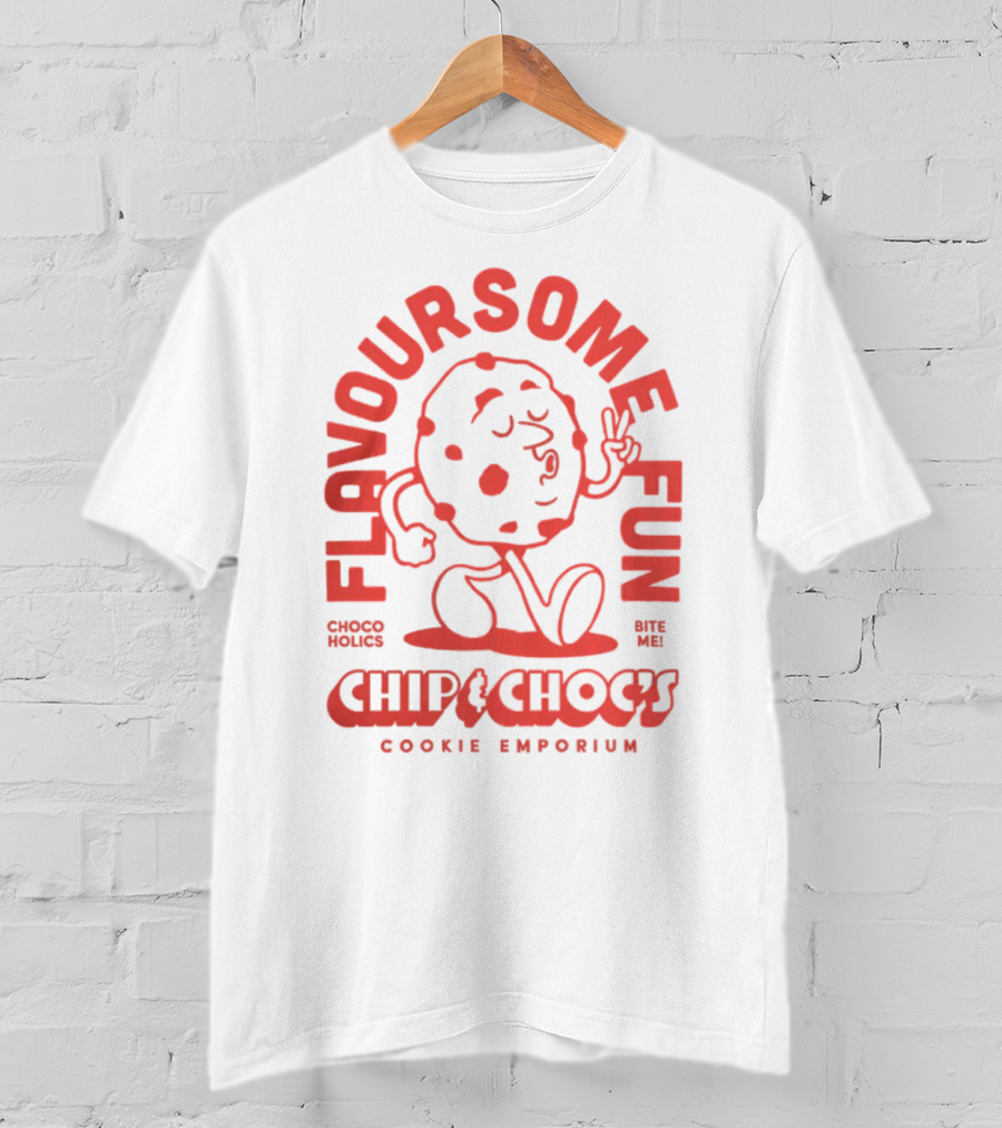 Flavoursome Fun Choco Holics Chip Choc'S Cookie Emporium Bite Me T-Shirt