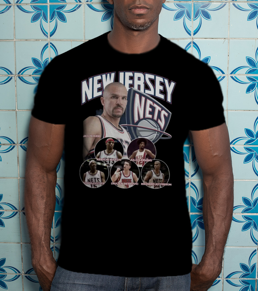 New Jersey Nets Jason Kidd Kenyon Martin Julius Erving Vince Carter Drazen Petrovic Richard Jefferson T-Shirt