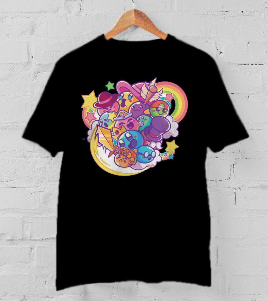 Terraria Merch Town Slime Rainbow Star Hat Collection T-Shirt