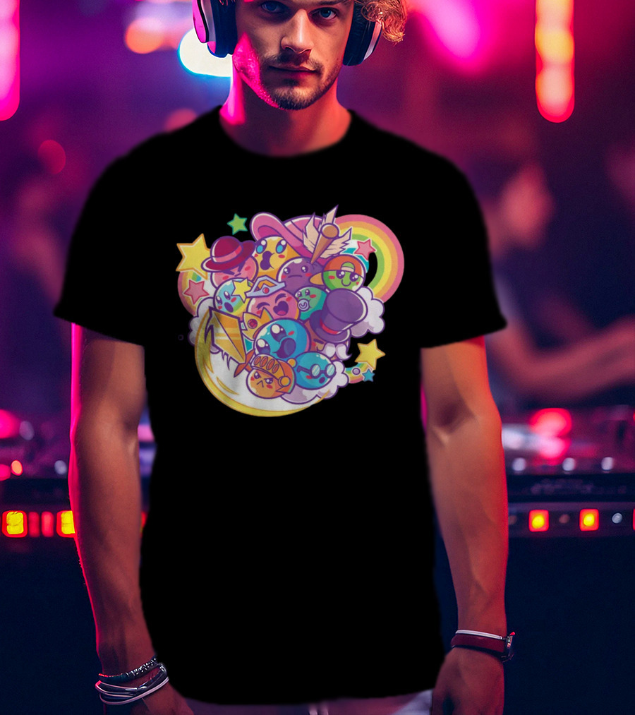 Terraria Merch Town Slime Rainbow Star Hat Collection T-Shirt