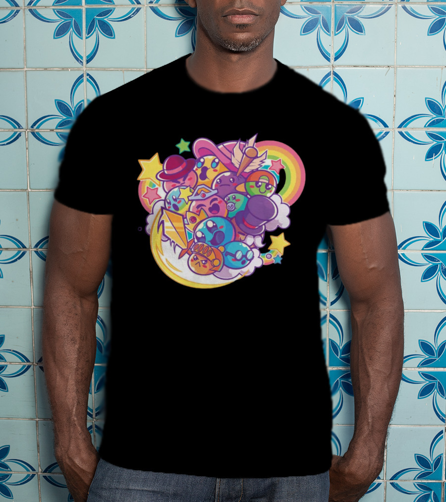Terraria Merch Town Slime Rainbow Star Hat Collection T-Shirt