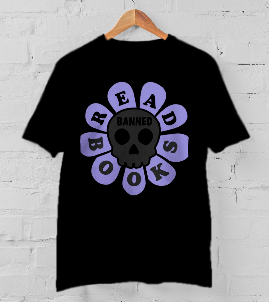 Read Banned Books Skull And Petals By Brit Sigh T-Shirt