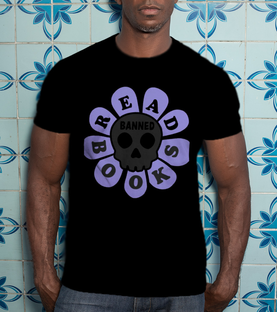 Read Banned Books Skull And Petals By Brit Sigh T-Shirt
