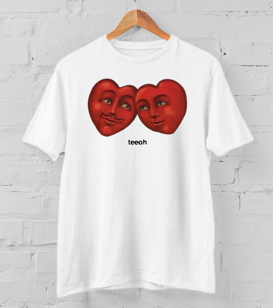 Tixxo Shop Tixxo Lovers Teeoh Heart Faces T-Shirt