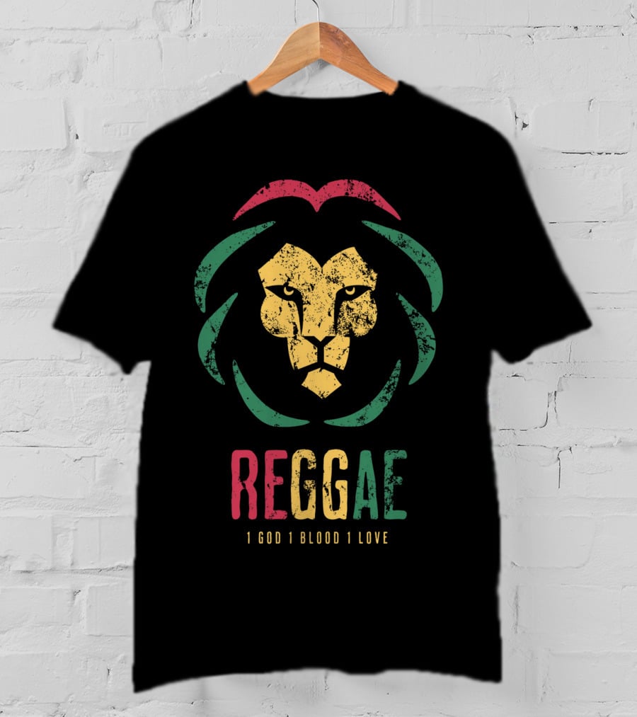 Reggae Lion 1 God 1 Blood 1 Love T-Shirt