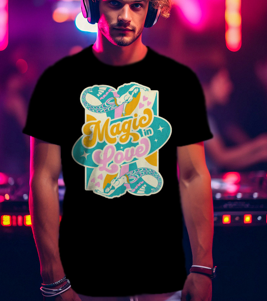 Magic In Love Mermaid Retro Vibe T-Shirt