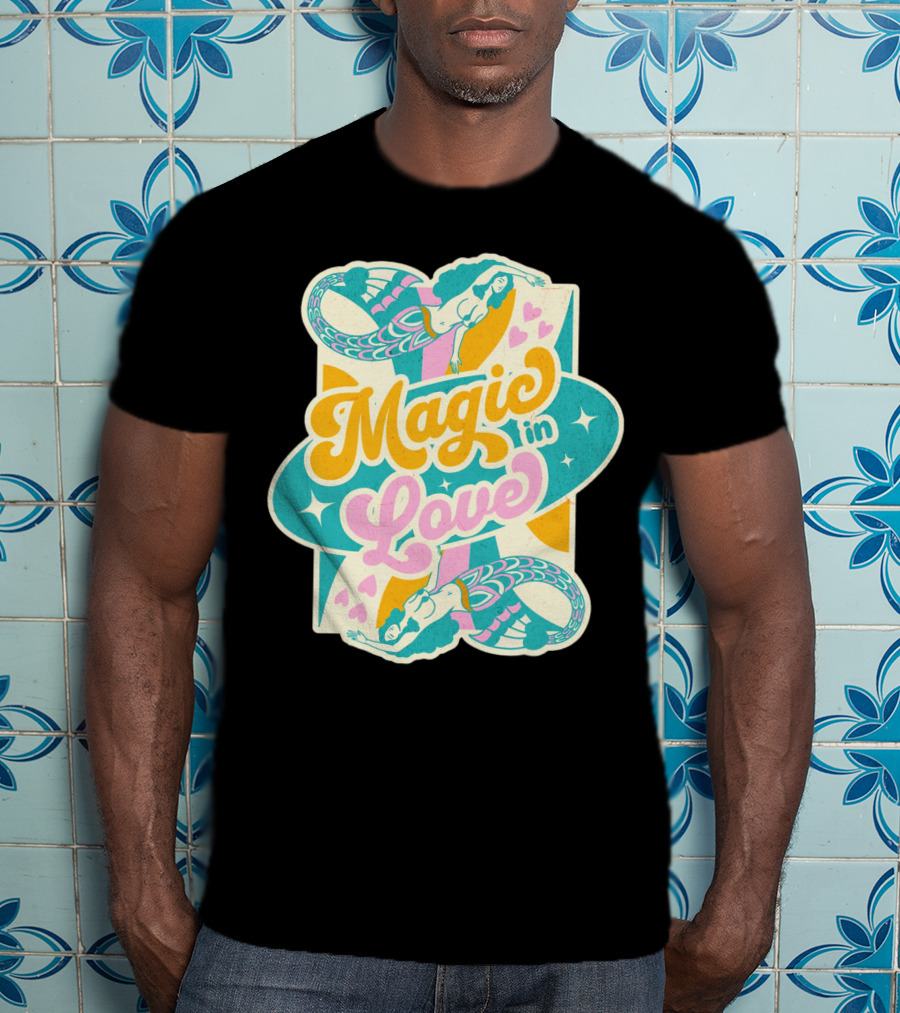 Magic In Love Mermaid Retro Vibe T-Shirt