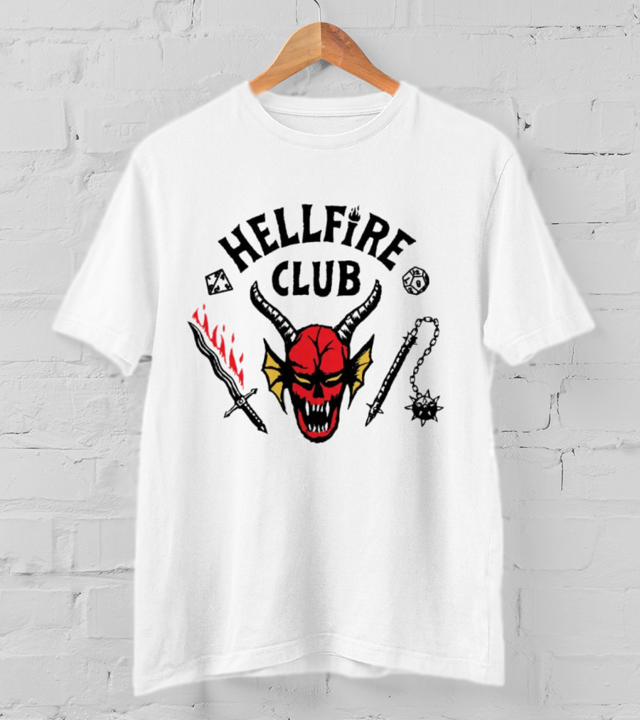 Hellfire Club Stranger Things Devil Dice Sword Mace T-Shirt