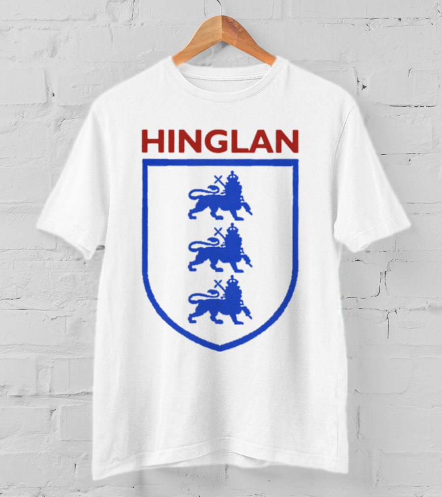 Hinglan Three Blue Lions Crest T-Shirt