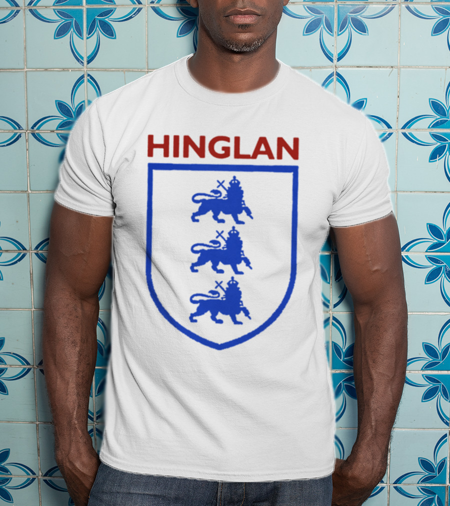 Hinglan Three Blue Lions Crest T-Shirt